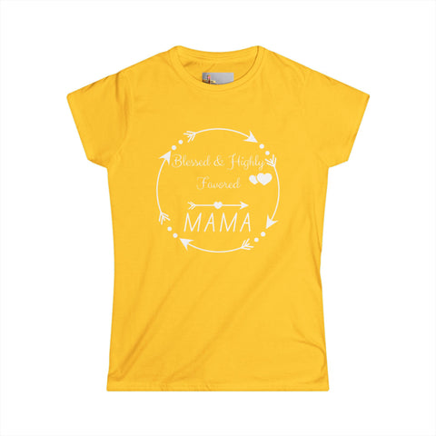 Blessed & Highly Favored Mama – Luke 1:28 Tee