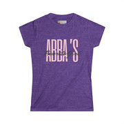 Women's Tee - Abba's Girl Pink and Black Writing T-Shirt