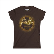 Faith Over Fear – Glitter Tee w/ Back Print (2 Timothy 1:7)