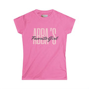 Women's Tee - Abba's Girl Pink and Black Writing T-Shirt