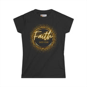 Faith Over Fear – Glitter Tee w/ Back Print (2 Timothy 1:7)