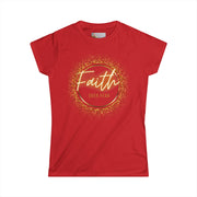 Faith Over Fear – Glitter Tee w/ Back Print (2 Timothy 1:7)